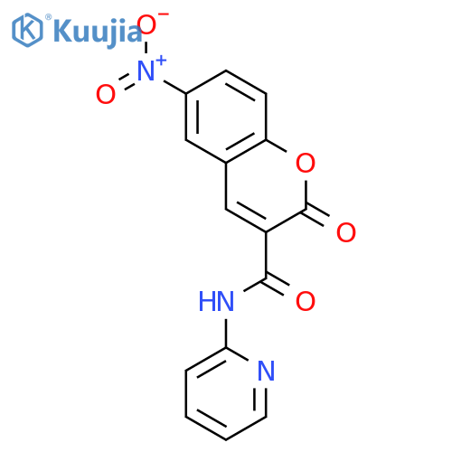 2H-1-Benzopyran-3-carboxamide, 6-nitro-2-oxo-N-2-pyridinyl- structure