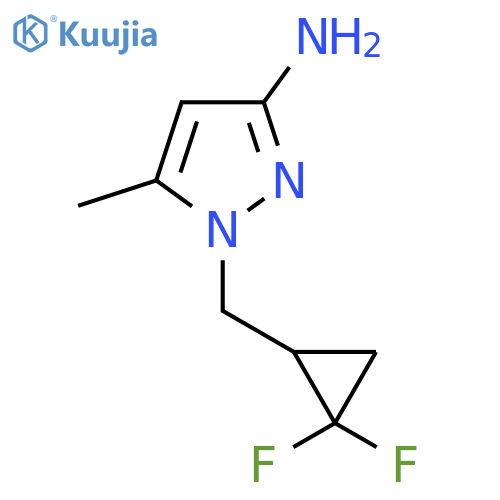 1-(2,2-difluorocyclopropyl)methyl-5-methyl-1H-pyrazol-3-amine structure