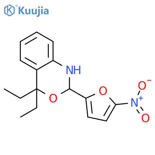 2H-3,1-Benzoxazine, 4,4-diethyl-1,4-dihydro-2-(5-nitro-2-furanyl)- structure