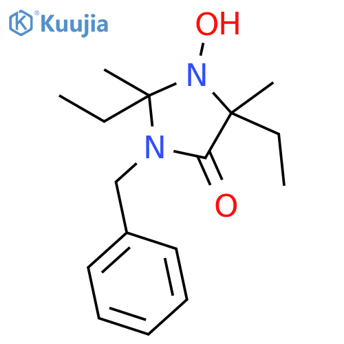 1-Imidazolidinyloxy, 2,5-diethyl-2,5-dimethyl-4-oxo-3-(phenylmethyl)- structure