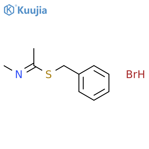 Ethanimidothioic acid, N-methyl-, phenylmethyl ester, hydrobromide structure