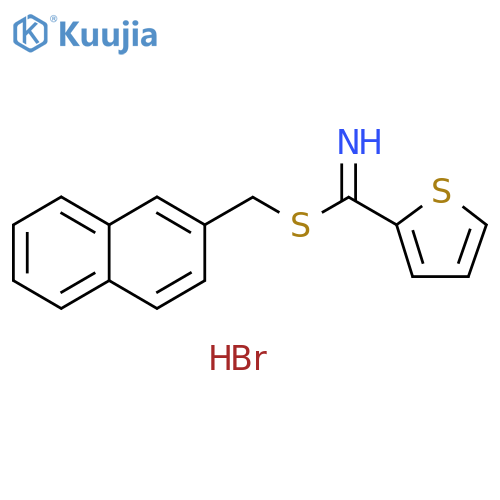 Naphthalen-2-ylmethyl Thiophene-2-carbimidothioate Hydrobromide structure