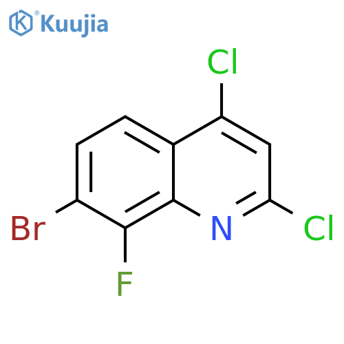 Quinoline, 7-bromo-2,4-dichloro-8-fluoro- structure