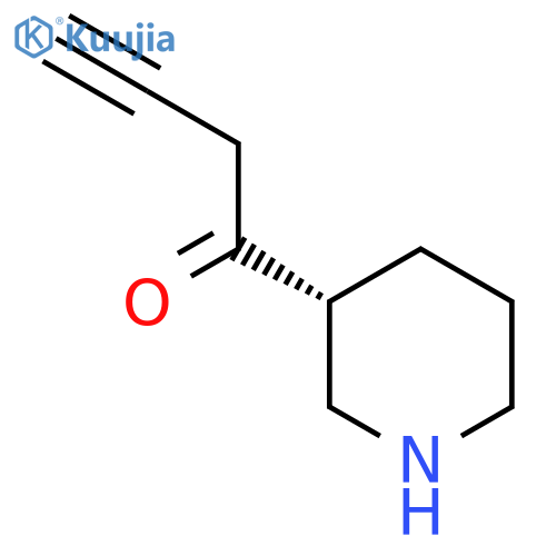 1-[(3R)-piperidin-3-yl]but-3-yn-1-one structure