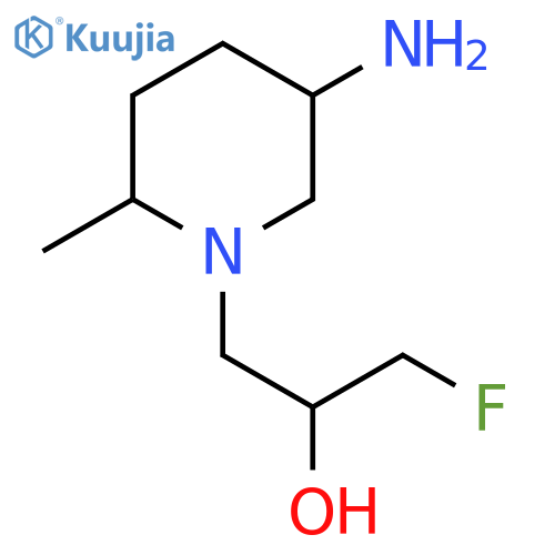 1-(5-amino-2-methylpiperidin-1-yl)-3-fluoropropan-2-ol structure