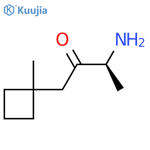 (3S)-3-amino-1-(1-methylcyclobutyl)butan-2-one structure