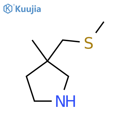 3-methyl-3-(methylsulfanyl)methylpyrrolidine structure