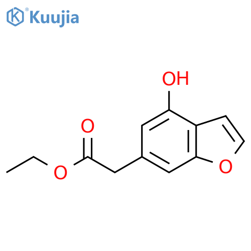 Ethyl 2-(4-hydroxy-1-benzofuran-6-yl)acetate structure