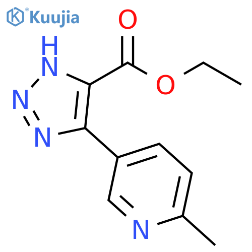 1H-1,2,3-Triazole-5-carboxylic acid, 4-(6-methyl-3-pyridinyl)-, ethyl ester structure