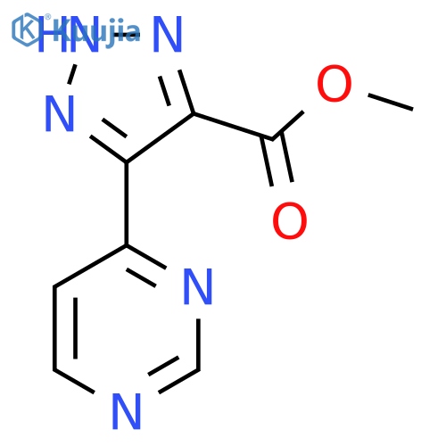 methyl 5-(pyrimidin-4-yl)-1H-1,2,3-triazole-4-carboxylate structure