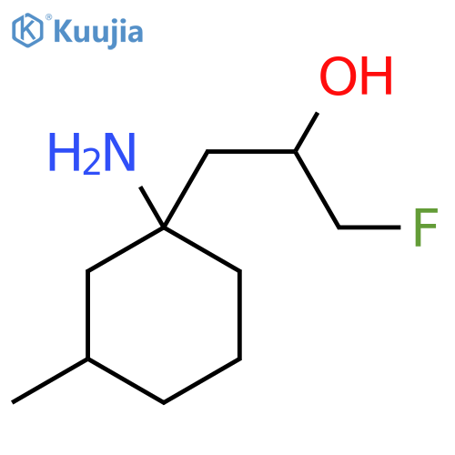 1-(1-amino-3-methylcyclohexyl)-3-fluoropropan-2-ol structure
