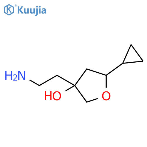 3-Furanol, 3-(2-aminoethyl)-5-cyclopropyltetrahydro- structure