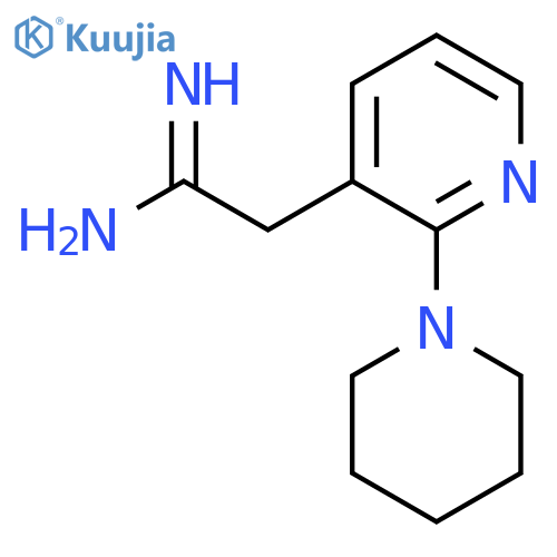 2-2-(piperidin-1-yl)pyridin-3-ylethanimidamide structure
