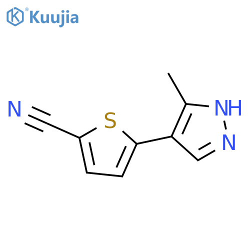 5-(3-methyl-1H-pyrazol-4-yl)thiophene-2-carbonitrile structure