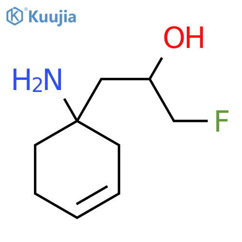 1-(1-aminocyclohex-3-en-1-yl)-3-fluoropropan-2-ol structure