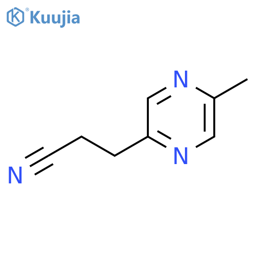 3-(5-methylpyrazin-2-yl)propanenitrile structure