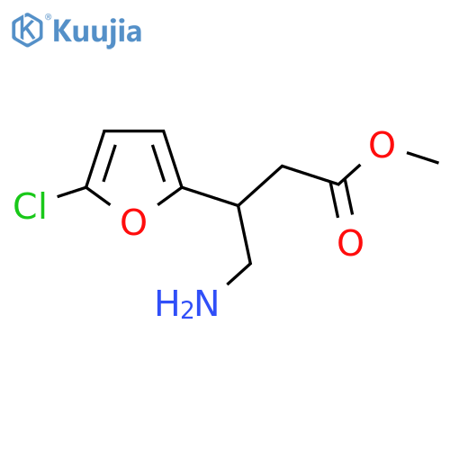 methyl 4-amino-3-(5-chlorofuran-2-yl)butanoate structure