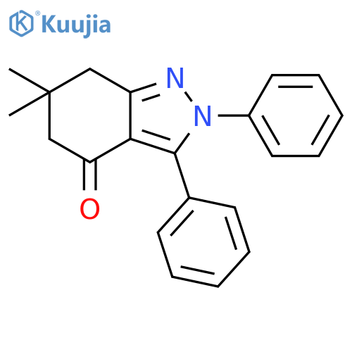 4H-Indazol-4-one, 2,5,6,7-tetrahydro-6,6-dimethyl-2,3-diphenyl- structure