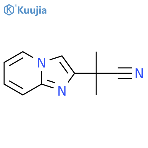 2-{imidazo1,2-apyridin-2-yl}-2-methylpropanenitrile structure
