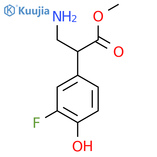 methyl 3-amino-2-(3-fluoro-4-hydroxyphenyl)propanoate structure