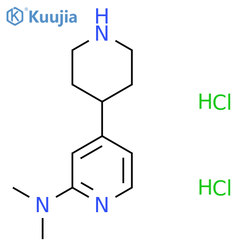 N,N-Dimethyl-4-piperidin-4-ylpyridin-2-amine dihydrochloride structure
