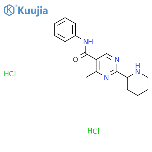 4-Methyl-N-phenyl-2-piperidin-2-ylpyrimidine-5-carboxamide dihydrochloride structure