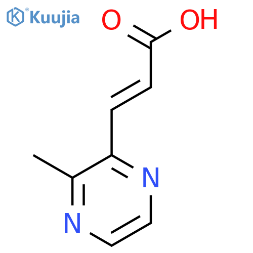 3-(3-methylpyrazin-2-yl)prop-2-enoic acid structure
