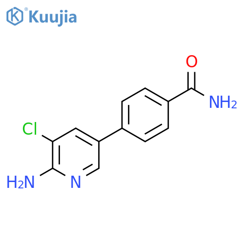 4-(6-amino-5-chloropyridin-3-yl)benzamide structure