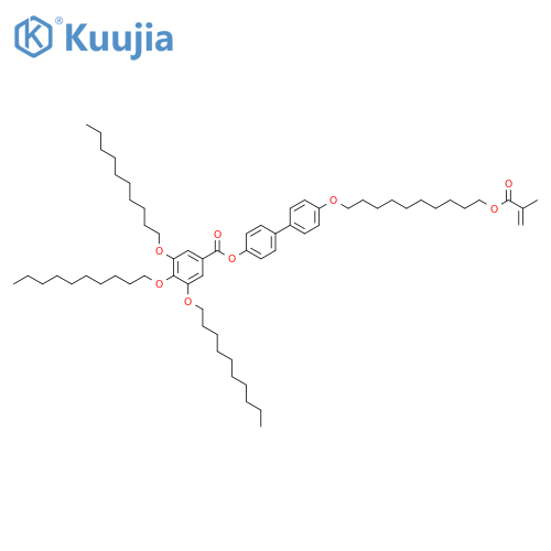 Benzoic acid, 3,4,5-tris(decyloxy)-, 4'-[[10-[(2-methyl-1-oxo-2-propen-1-yl)oxy]decyl]oxy][1,1'-biphenyl]-4-yl ester structure