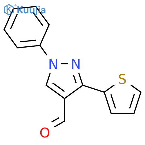 1-Phenyl-3-(thiophen-2-yl)-1H-pyrazole-4-carbaldehyde structure