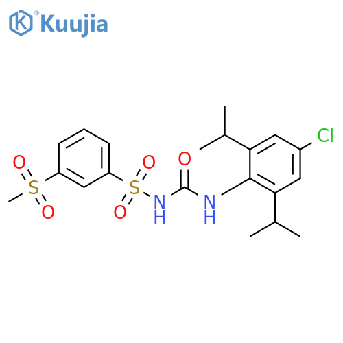 Benzenesulfonamide,N-[[[4-chloro-2,6-bis(1-methylethyl)phenyl]amino]carbonyl]-3-(methylsulfonyl)- structure