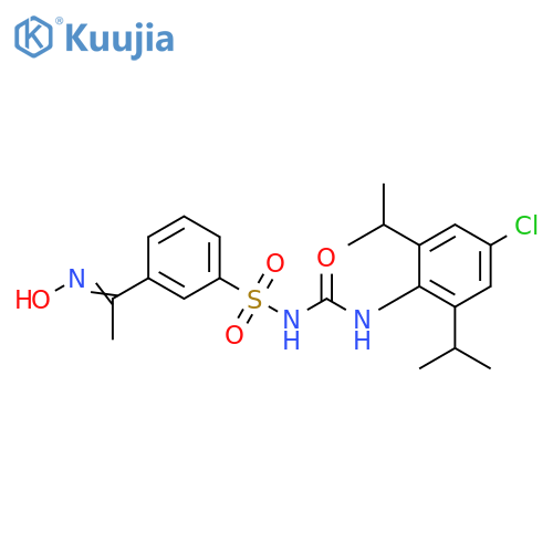 Benzenesulfonamide,N-[[[4-chloro-2,6-bis(1-methylethyl)phenyl]amino]carbonyl]-3-[1-(hydroxyimino)ethyl]- structure