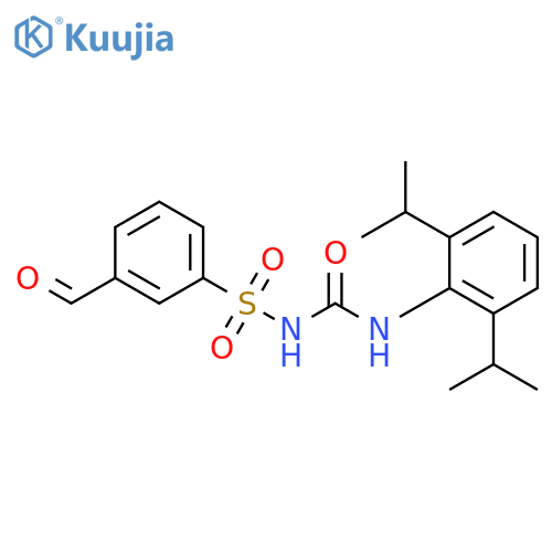Benzenesulfonamide,N-[[[2,6-bis(1-methylethyl)phenyl]amino]carbonyl]-3-formyl- structure