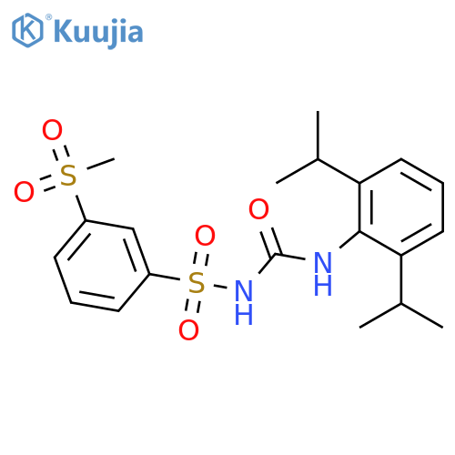 Benzenesulfonamide,N-[[[2,6-bis(1-methylethyl)phenyl]amino]carbonyl]-3-(methylsulfonyl)- structure