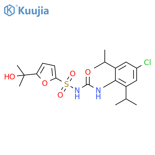 2-Furansulfonamide,N-[[[4-chloro-2,6-bis(1-methylethyl)phenyl]amino]carbonyl]-5-(1-hydroxy-1-methylethyl)- structure