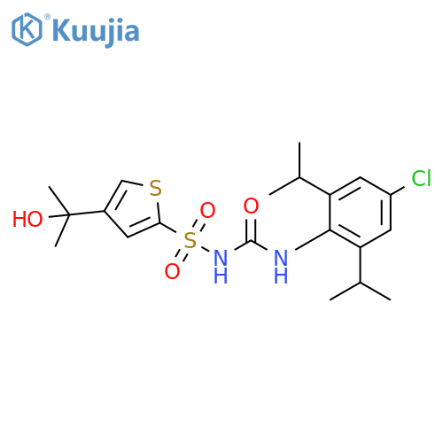 2-Thiophenesulfonamide,N-[[[4-chloro-2,6-bis(1-methylethyl)phenyl]amino]carbonyl]-4-(1-hydroxy-1-methylethyl)- structure