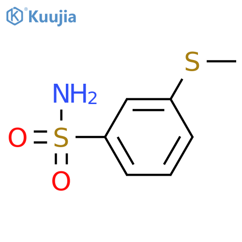 3-(methylsulfanyl)benzene-1-sulfonamide structure
