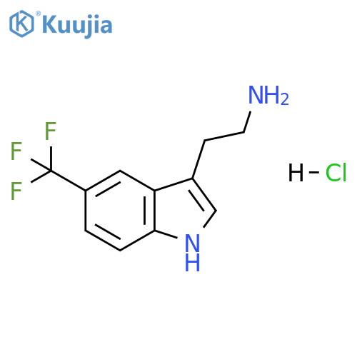 2-5-(trifluoromethyl)-1H-indol-3-ylethanamine;hydrochloride structure