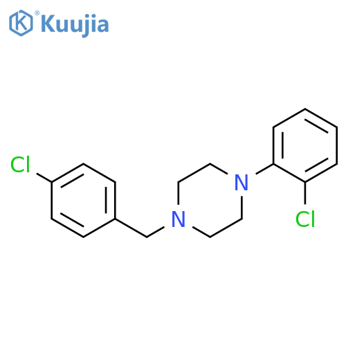 Piperazine, 1-(2-chlorophenyl)-4-[(4-chlorophenyl)methyl]- structure