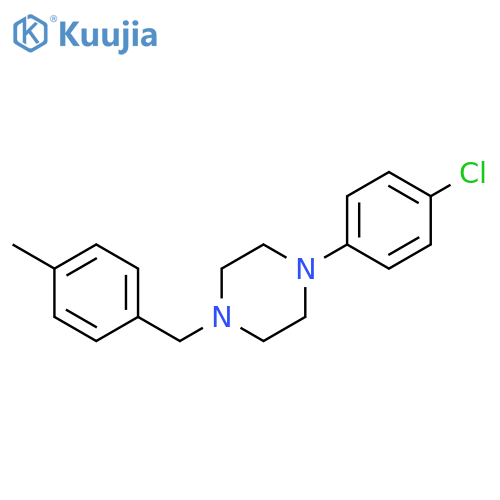 Piperazine, 1-(4-chlorophenyl)-4-[(4-methylphenyl)methyl]- structure