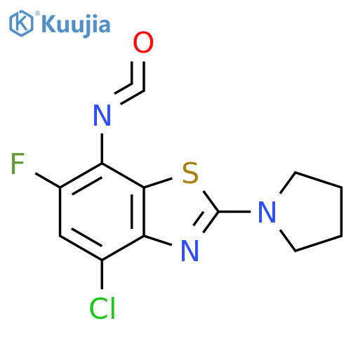 Benzothiazole, 4-chloro-6-fluoro-7-isocyanato-2-(1-pyrrolidinyl)- structure