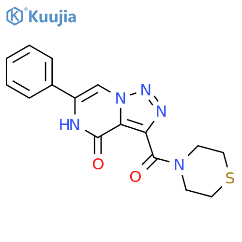 [1,2,3]Triazolo[1,5-a]pyrazin-4(5H)-one, 6-phenyl-3-(4-thiomorpholinylcarbonyl)- structure