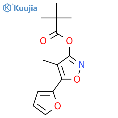 PROPANOIC ACID, 2,2-DIMETHYL-, 5-(2-FURANYL)-4-METHYL-3-ISOXAZOLYL ESTER structure