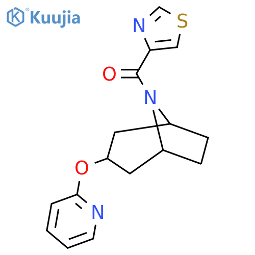 3-(pyridin-2-yloxy)-8-(1,3-thiazole-4-carbonyl)-8-azabicyclo3.2.1octane structure