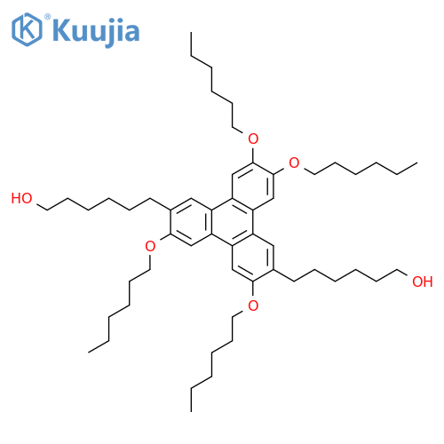 1-Hexanol, 6,6'-[3,6,10,11-tetrakis(hexyloxy)-2,7-triphenylenediyl]bis- structure