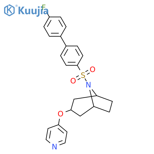 8-({4'-fluoro-1,1'-biphenyl-4-yl}sulfonyl)-3-(pyridin-4-yloxy)-8-azabicyclo3.2.1octane structure