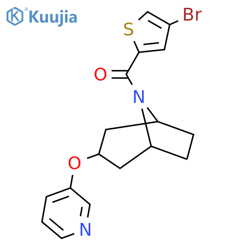 8-(4-bromothiophene-2-carbonyl)-3-(pyridin-3-yloxy)-8-azabicyclo3.2.1octane structure