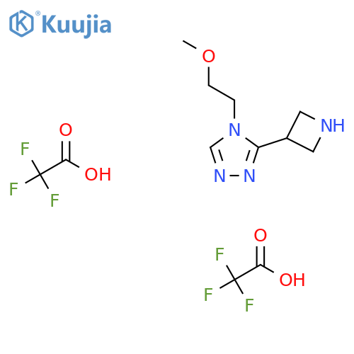 3-Azetidin-3-yl-4-(2-methoxyethyl)-4H-1,2,4-triazole bis(trifluoroacetate) structure