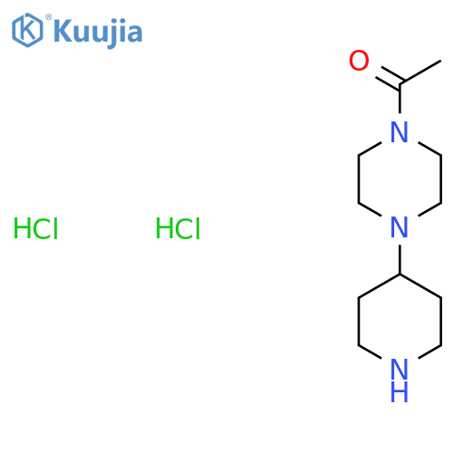 1-Acetyl-4-piperidin-4-ylpiperazine dihydrochloride structure
