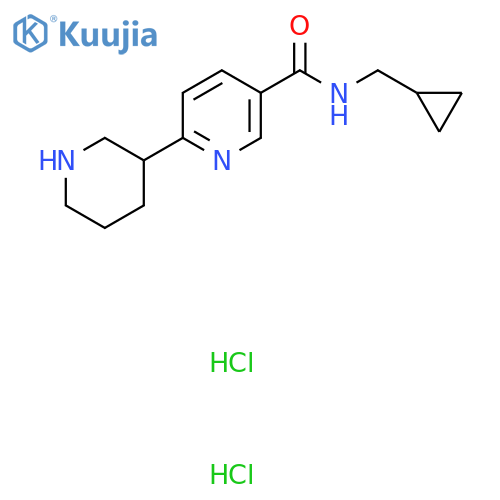 N-(Cyclopropylmethyl)-6-piperidin-3-ylnicotinamide dihydrochloride structure